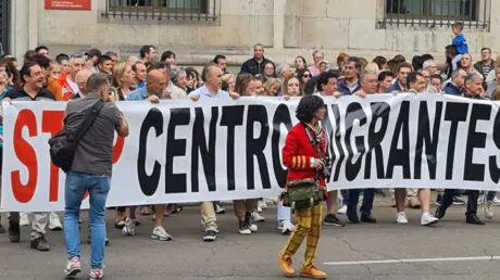 Más de 300 personas protestaron el viernes en León contra un centro de menas en Villarrodrigo - noviembre 2024