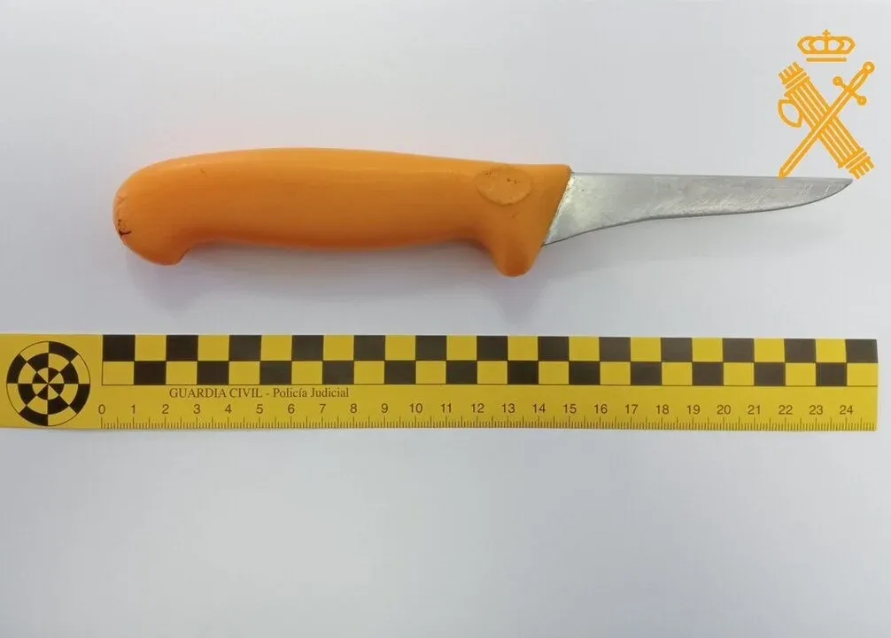 Este fue el cuchillo utilizado durante el altercado / GC