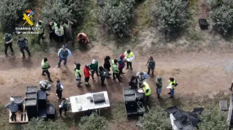 La Guardia Civil desmantela una red que explotaba a 82 inmigrantes ilegales en una plantación de arándanos en Lugo - enero 2025